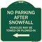 Signmission No Parking After Snowfall Vehicles May Be Towed or Plowed-In with Left Arrow, A-DES-G-1818-23787 A-DES-G-1818-23787 - alternate 1